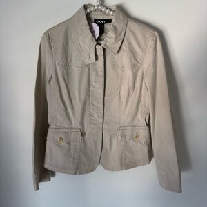 DKNY Women's Beige Utility Jacket